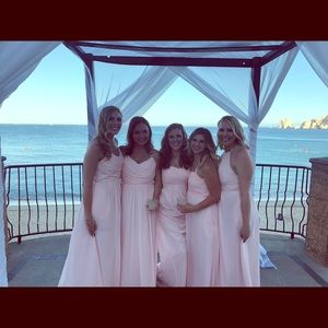 Blush bridesmaid dress